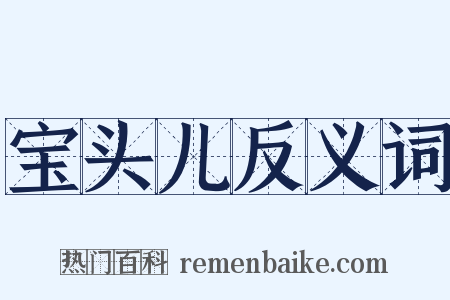 宝头儿反义词是什么意思的图片